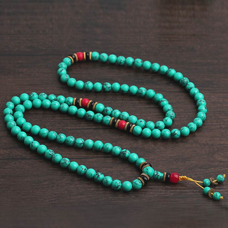 Armband Tibetischer Türkis Mala "Heilung Schutz Meditation"