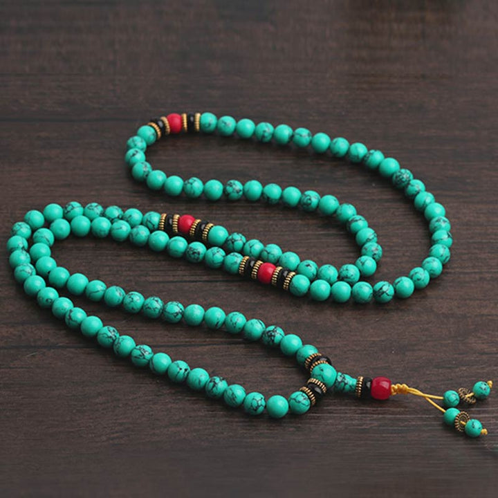 Armband Tibetischer Türkis Mala "Heilung Schutz Meditation"