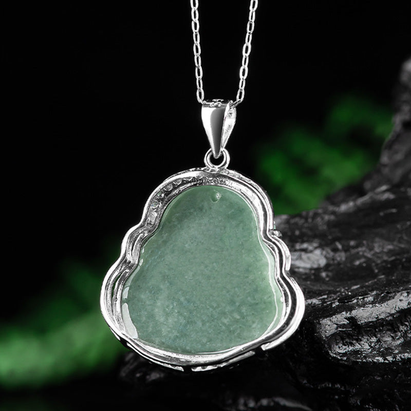 Jade Lachender Buddha – Wohlstand & Gelassenheit – Bild 9 – Jade Lachender Buddha Anhänger Silber Kette Wohlstand Gelassenheit Naturstein