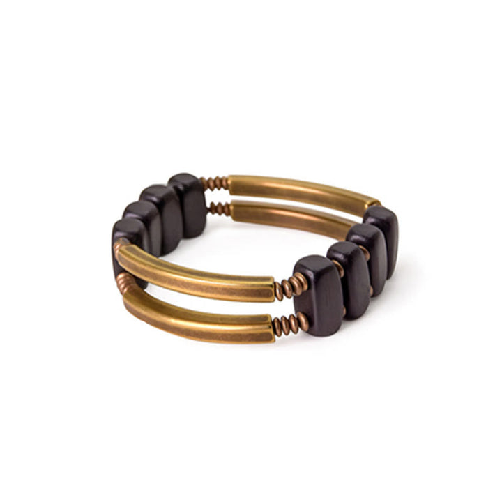 Armband Kupfer Ebenholz Balance Energie elegant getragen Handgelenk