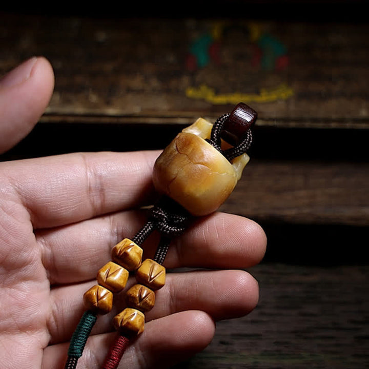 Kette Kamelknochen Totenkopf Tibet Schutz Anhänger