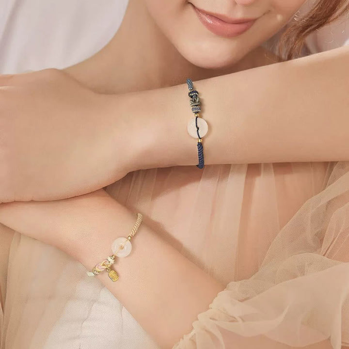 Armband Achat Schutz Glück zwei elegante Armbänder Handgelenk getragen