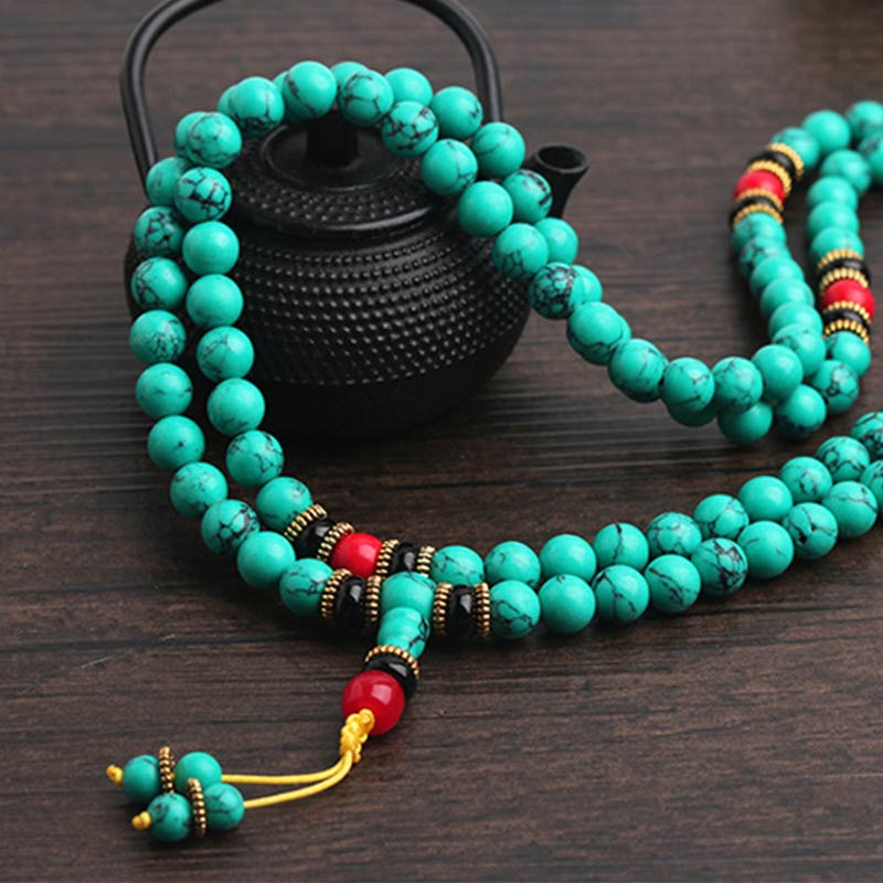 Armband Tibetischer Türkis Mala "Heilung Schutz"