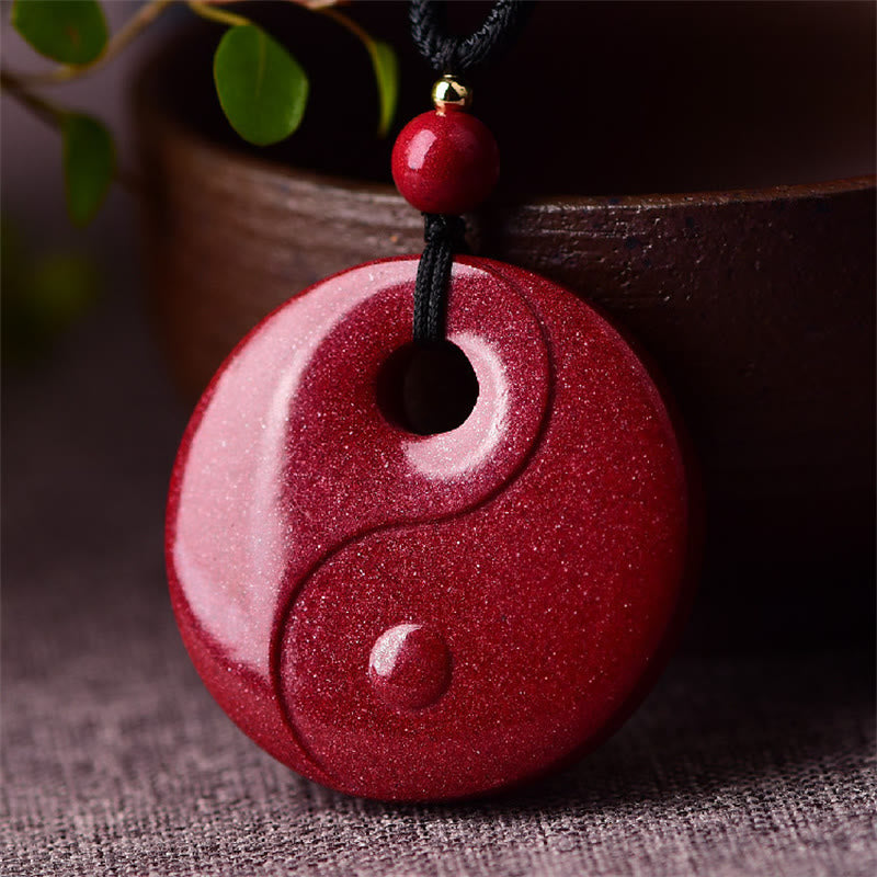 Anhänger Yin Yang Zinnober Segen Kette Balance