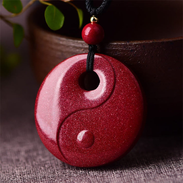 Anhänger Yin Yang Zinnober Segen Kette Balance