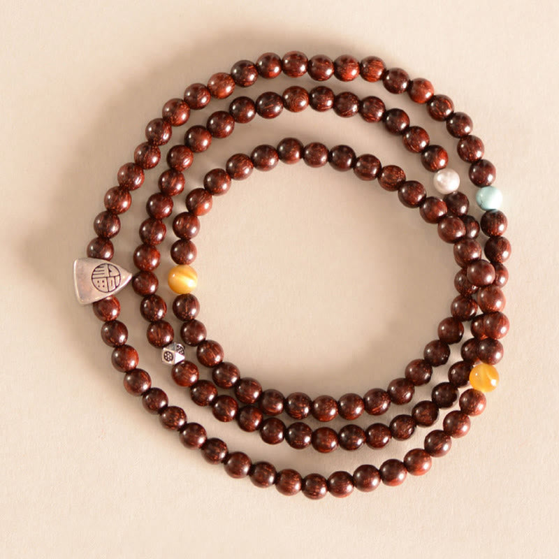 Armband 925 Silber Sandelholz Fu-Zeichen – Schutz
