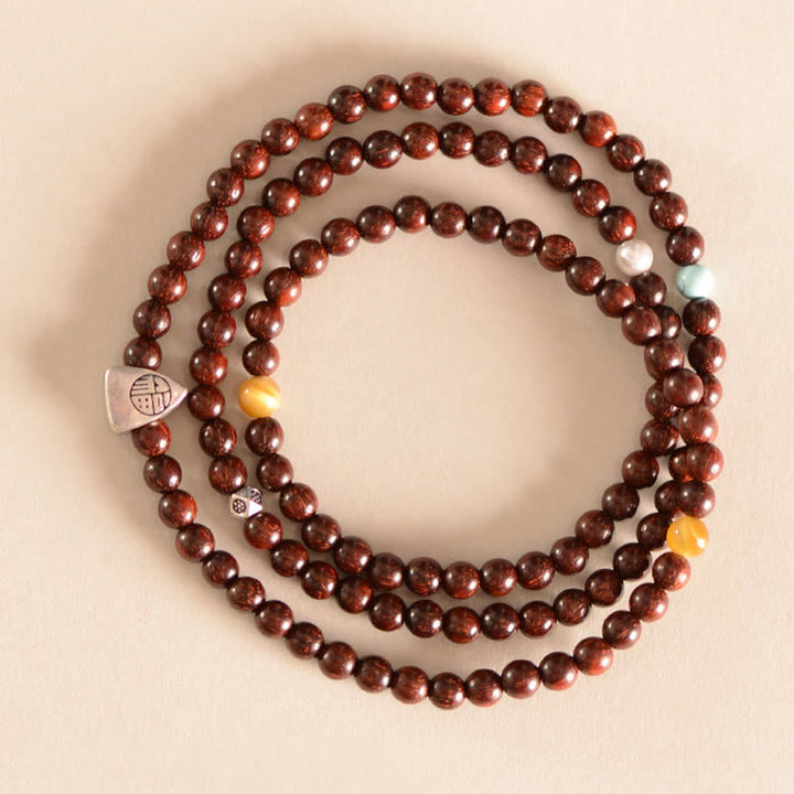 Armband 925 Silber Sandelholz Fu-Zeichen – Schutz