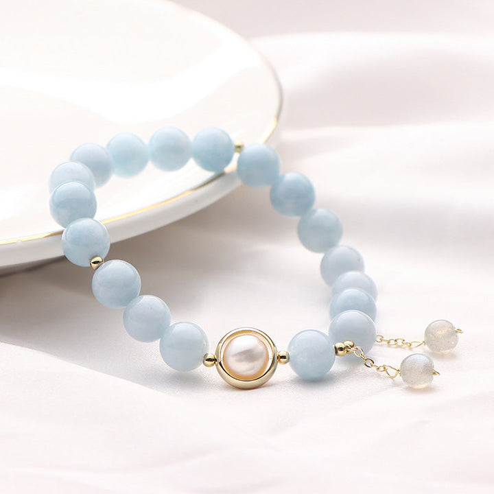 Armband Aquamarin Mondstein – Heilung