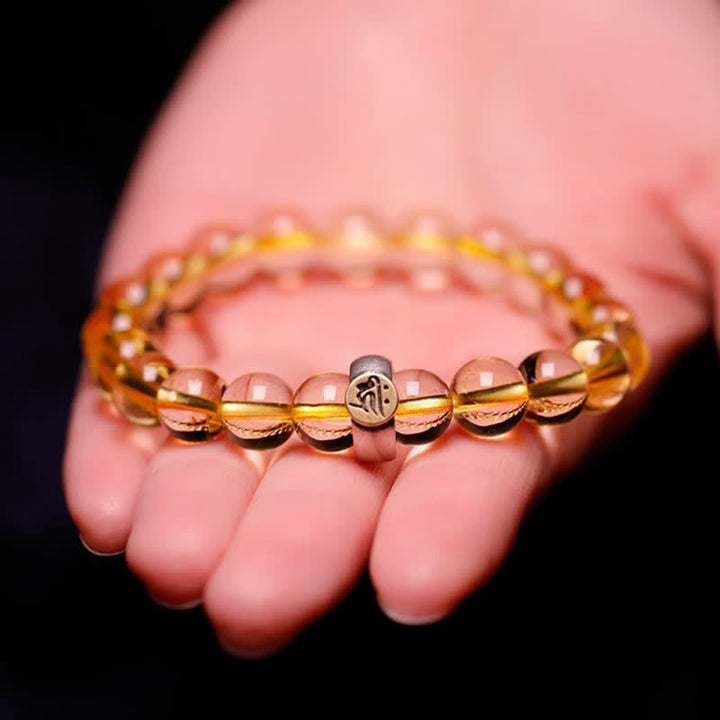 Armband 925 Silber Citrin Chinesisches Tierkreis – Schutz