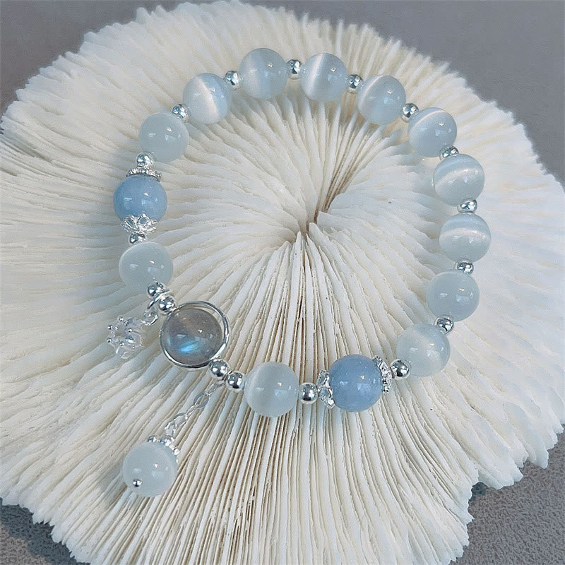 Armband Mondstein Katzenauge - Schutz Support