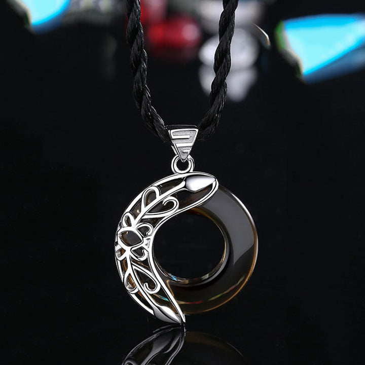 Kette Obsidian Flügel Heilstein Energie