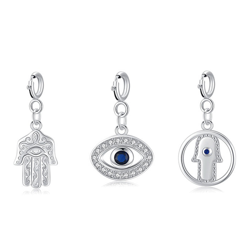 Hamsa Auge Anhänger 925er Silber Sterlingsilber Glück