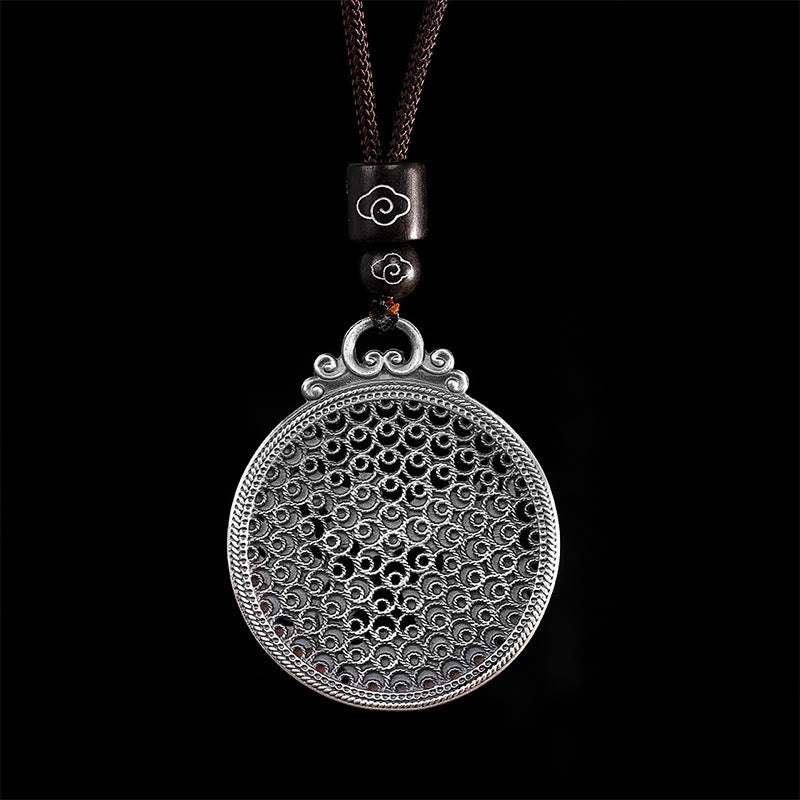 Phönix Sterling-Silber Anhänger Kette Emaille Schutz