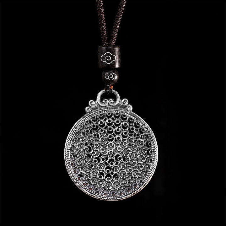 Phönix Sterling-Silber Anhänger Kette Emaille Schutz