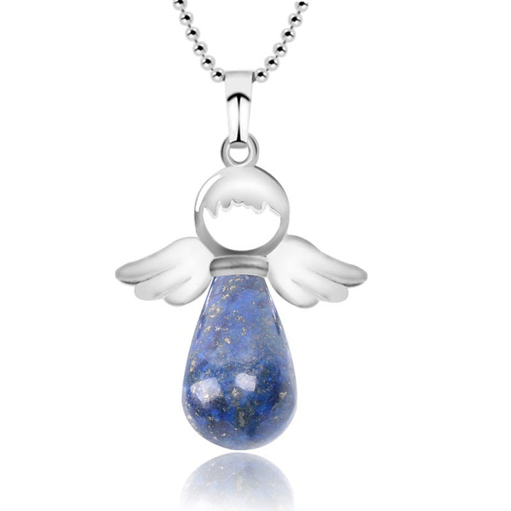 Kette Kristall Engelsflügel – Glück & Segen – Bild 4 – Kette Kristall Engelsflügel Lapis Lazuli Anhänger Silber Glück Segen
