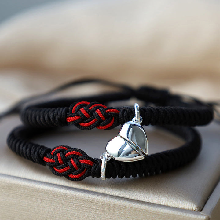 Armband Rot Schwarz Chinesischer Knoten - Schutz