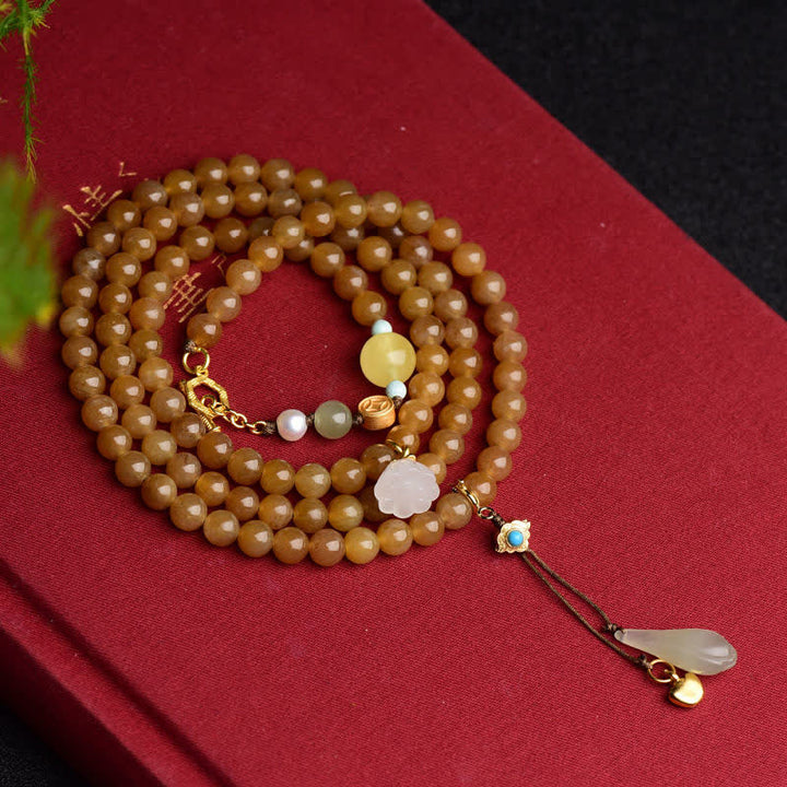 Armband Weiße Jade Perle Lotus Erfolg Sandelholz Perlen Schmuck