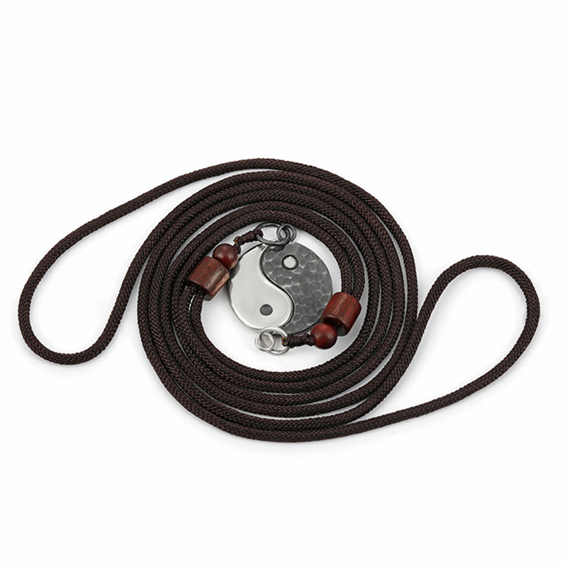 Kette Sterling-Silber Yin Yang Anhänger Balance Symbol