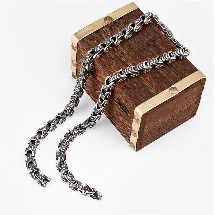 Armband Drachen Schutz Balance Silber Holz Schmuck Accessoire