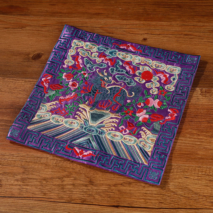 Tee Untersetzer Kranich Phönix Drache Kirin Violetter Kirin