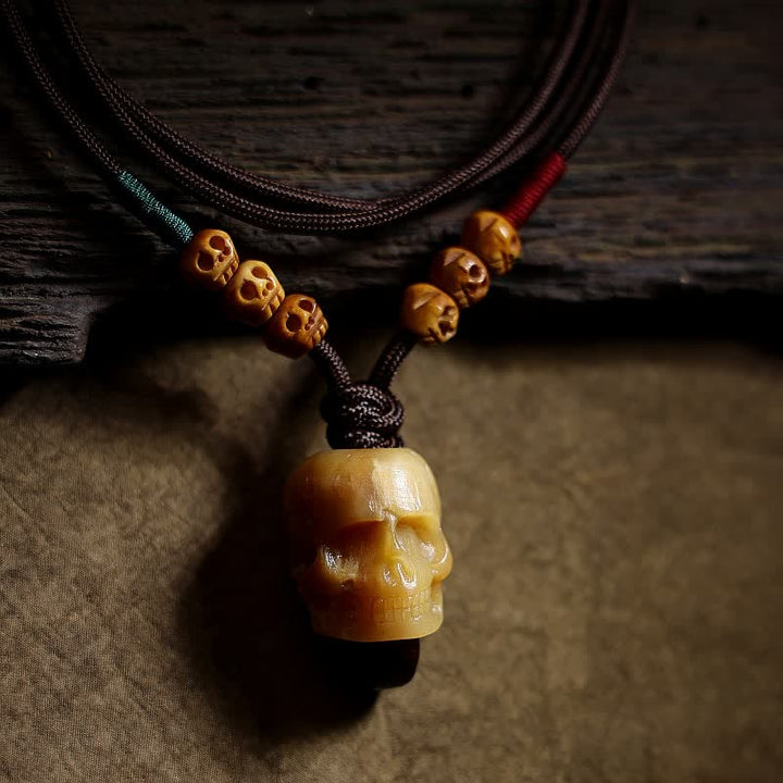 Kette Kamelknochen Totenkopf Tibet Schutz Anhänger