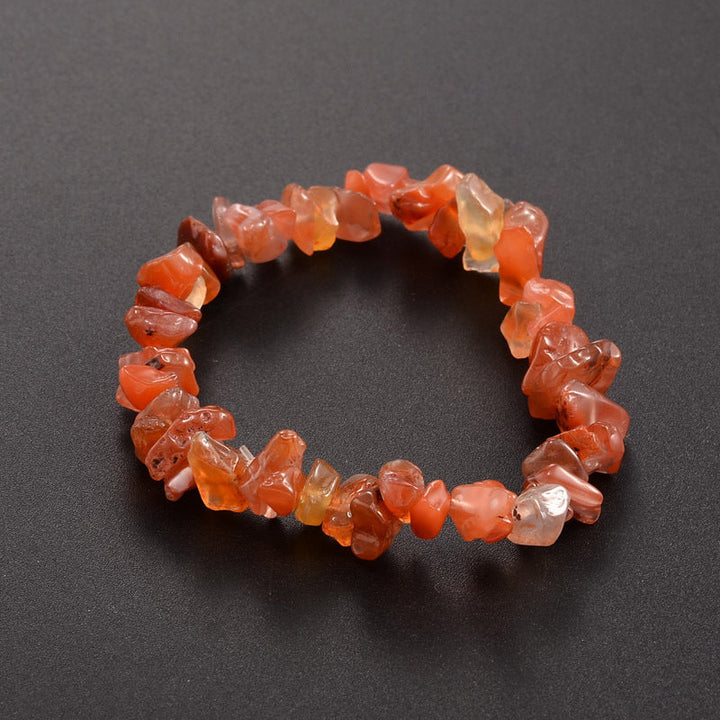 Oranges Karneol Kristall Armband elastisch Naturstein Heilsteine Energiearmband