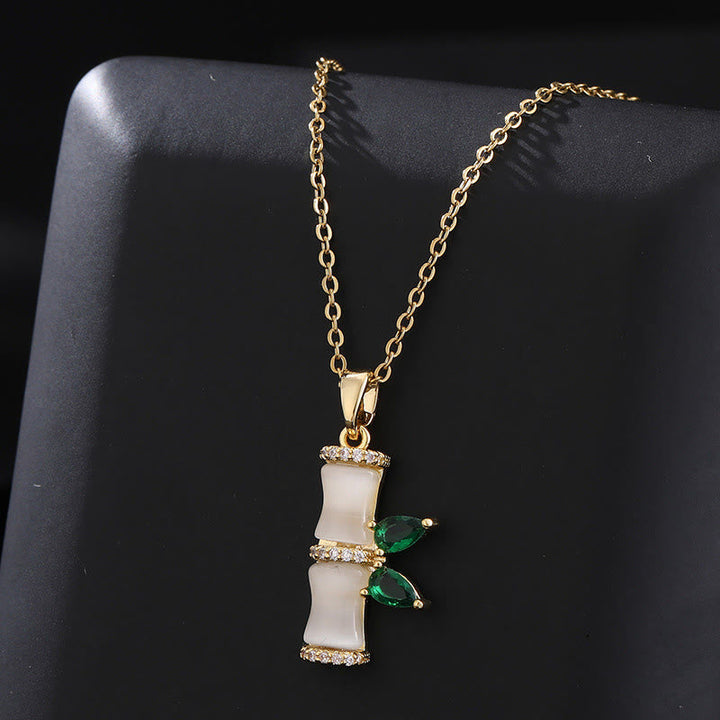 Kette Chalcedon Bambus