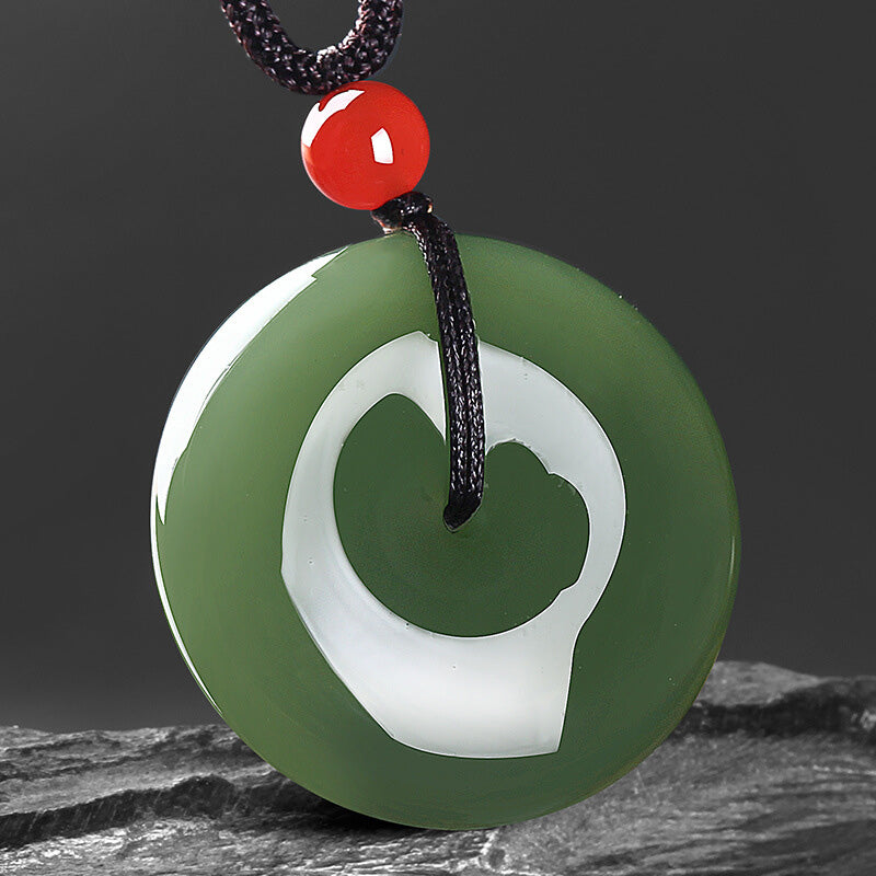 Jade Anhänger grüne Buddha Natur
