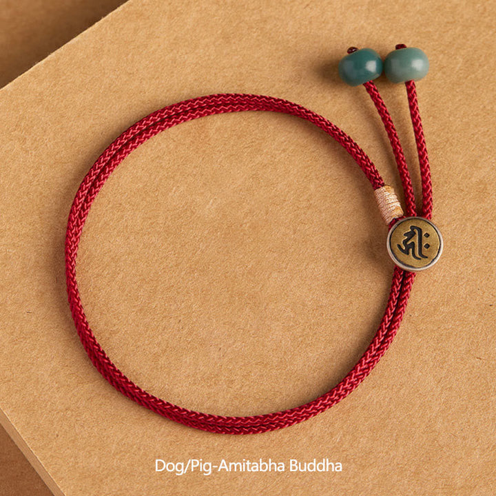 Armband Sternzeichen Talisman Rot Schnur Handgemacht