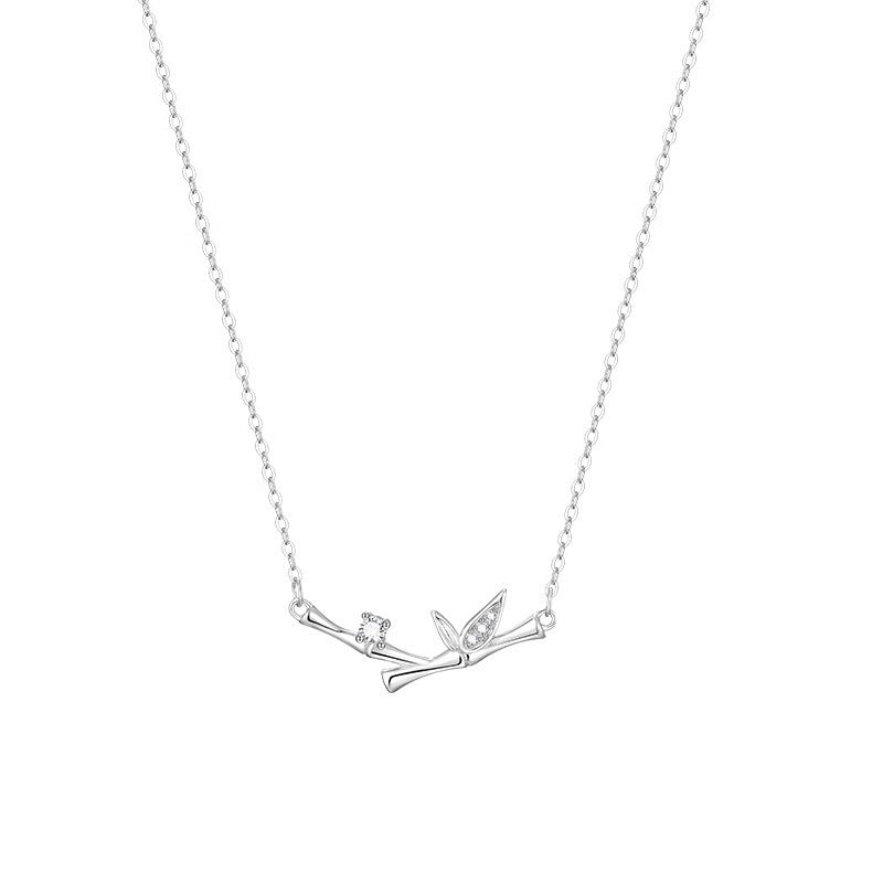 Kette Minimalistische Blätter Zweig Elegant