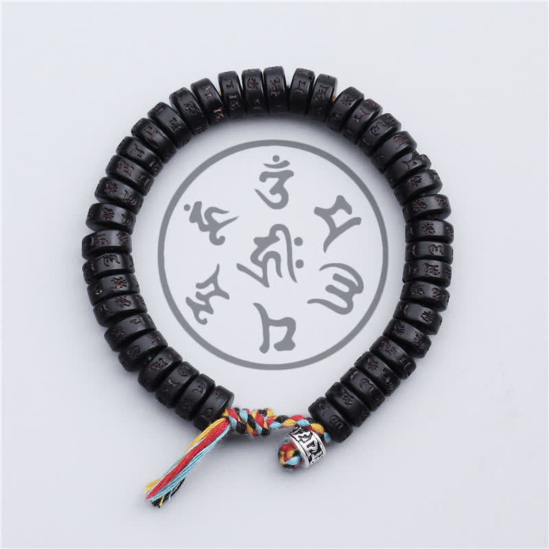 Armband Kokosnuss Perlen "Om Mani Padme Hum" Mantra