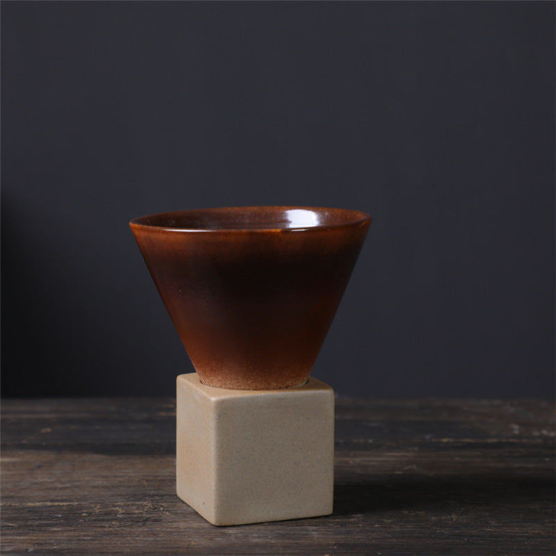 Teetasse Mit Untertasse Vintage Keramik 200ml Weinrot