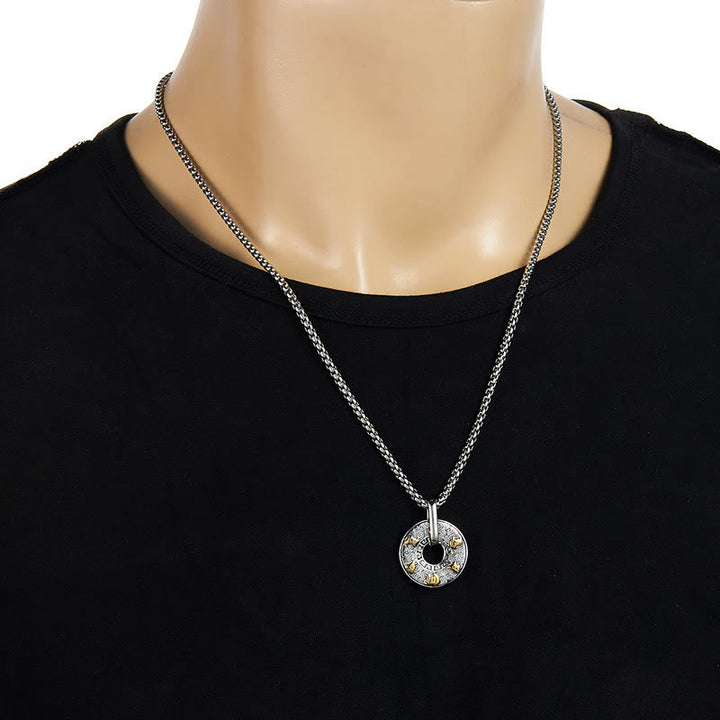Kette Anhänger Tibetischer Ring Silber Herren