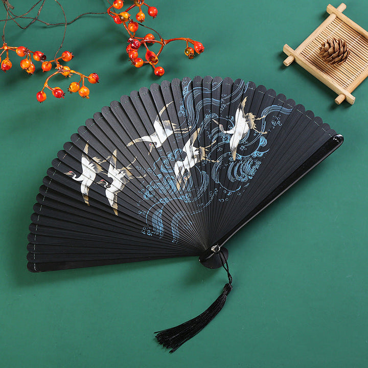 Fächer Deko Wolke Kranich Ahornblatt Geschenk