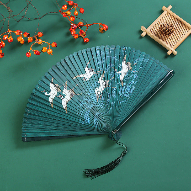 Fächer Deko Wolke Kranich Ahornblatt Japan