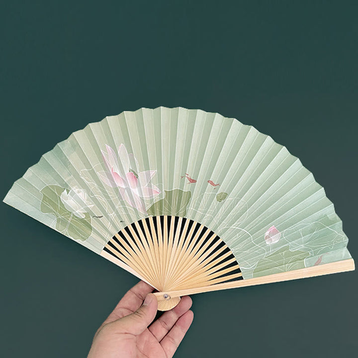 Fächer Japan Koi Lotus Papier Deko