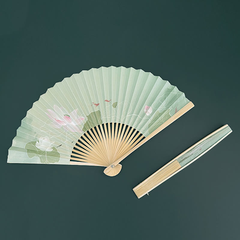 Fächer Japan Koi Lotus Papier Geschenk
