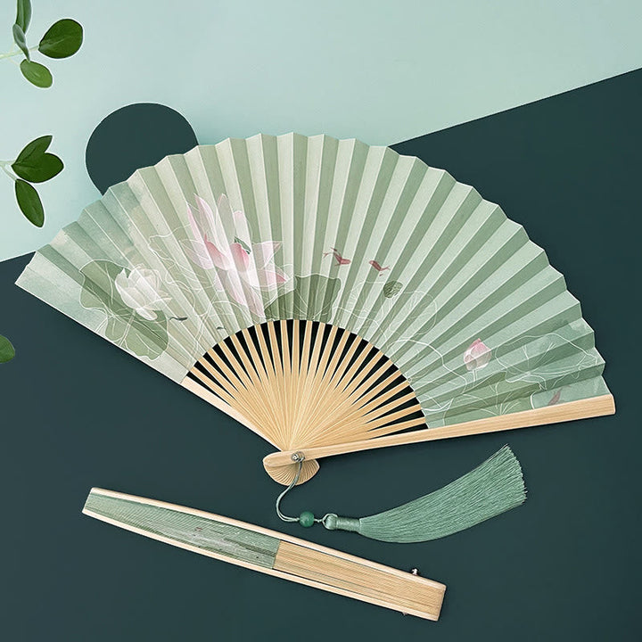 Fächer Japan Koi Lotus Papier