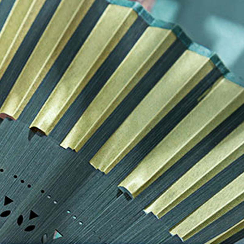 Faltbarer Handfächer Verlauf Bambus Geschenk