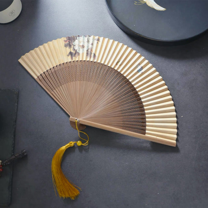 Faltfächer Kaufen Lotus Libelle Papier Geschenk