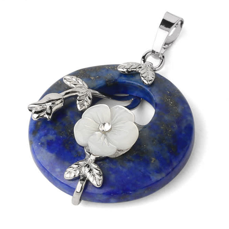 Kette Amethyst Grünaventurin Blume – Heilung & Harmonie – Bild 21 – Lapis Lazuli Anhänger silberne Blume Naturstein Kette Schmuck