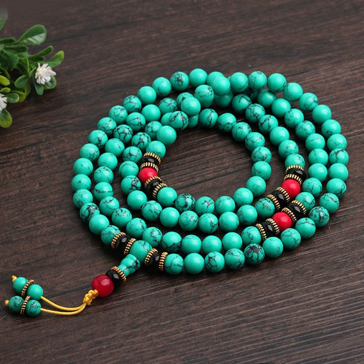 Armband Tibetischer Türkis Mala "Heilung Schutz"