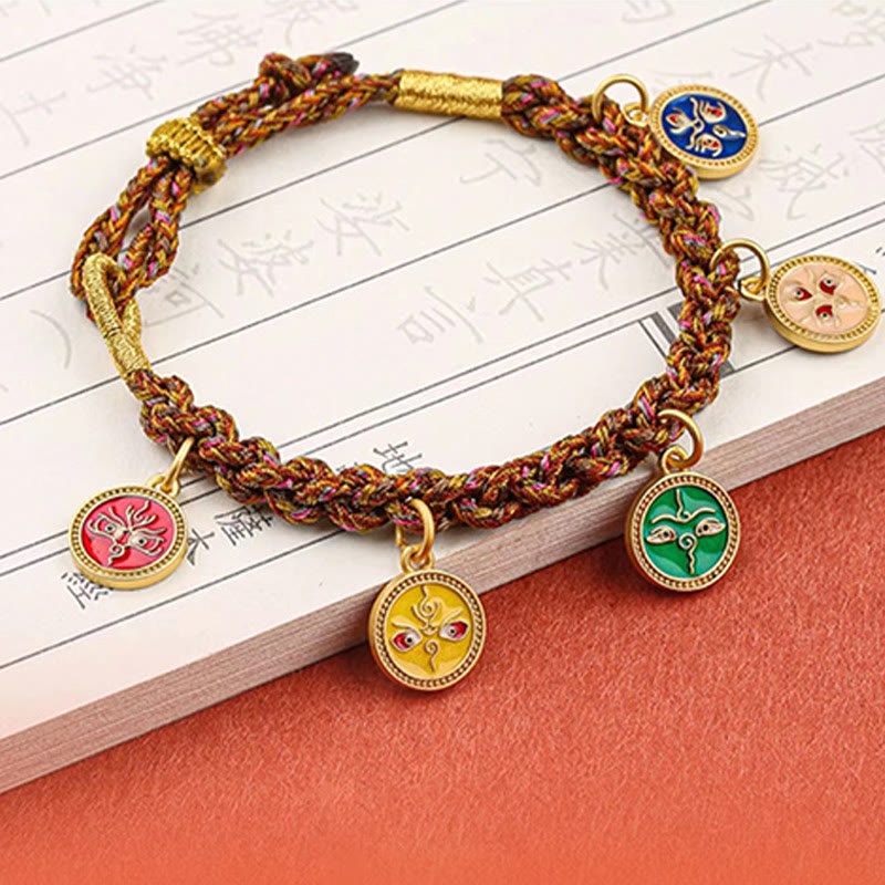 Armband Five – Glück & Wohlstand mit fünf farbigen Glücksanhängern elegant.