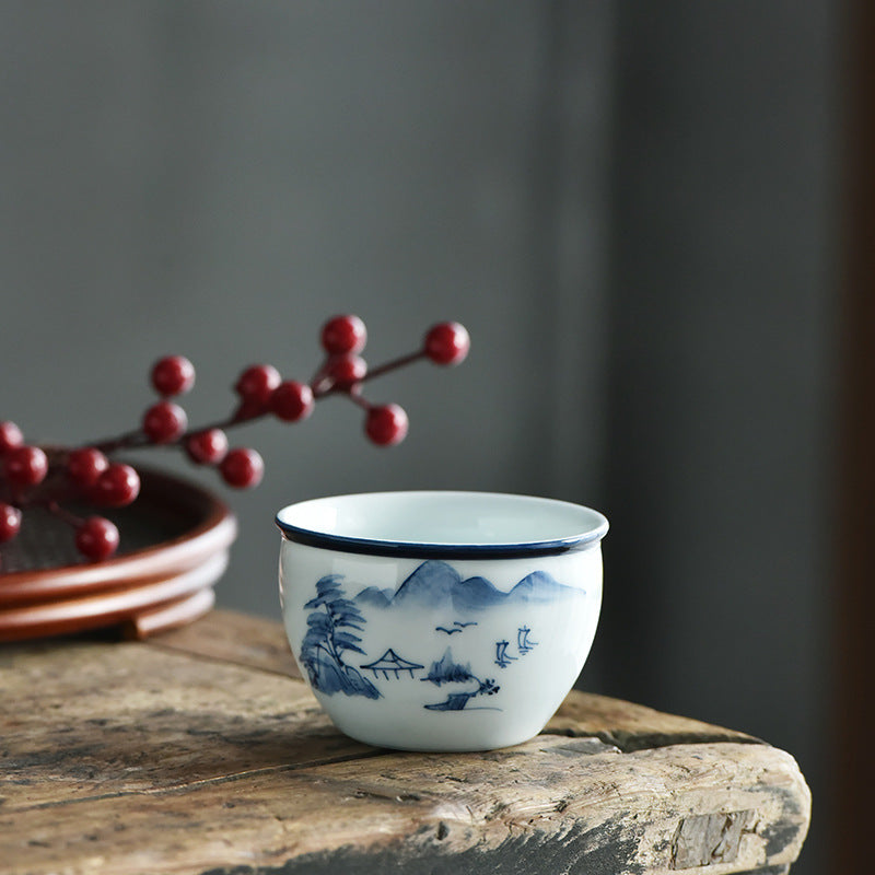 Grosse Teetasse Koi Lotus Berge Keramik Berge & Bäume