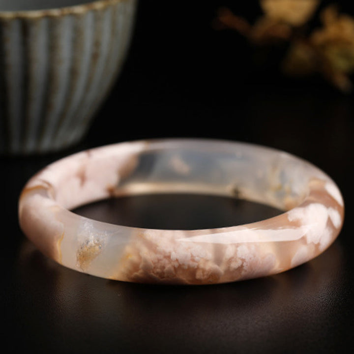 Armband Achat – Frieden Naturstein Bracelet Beige Muster elegant