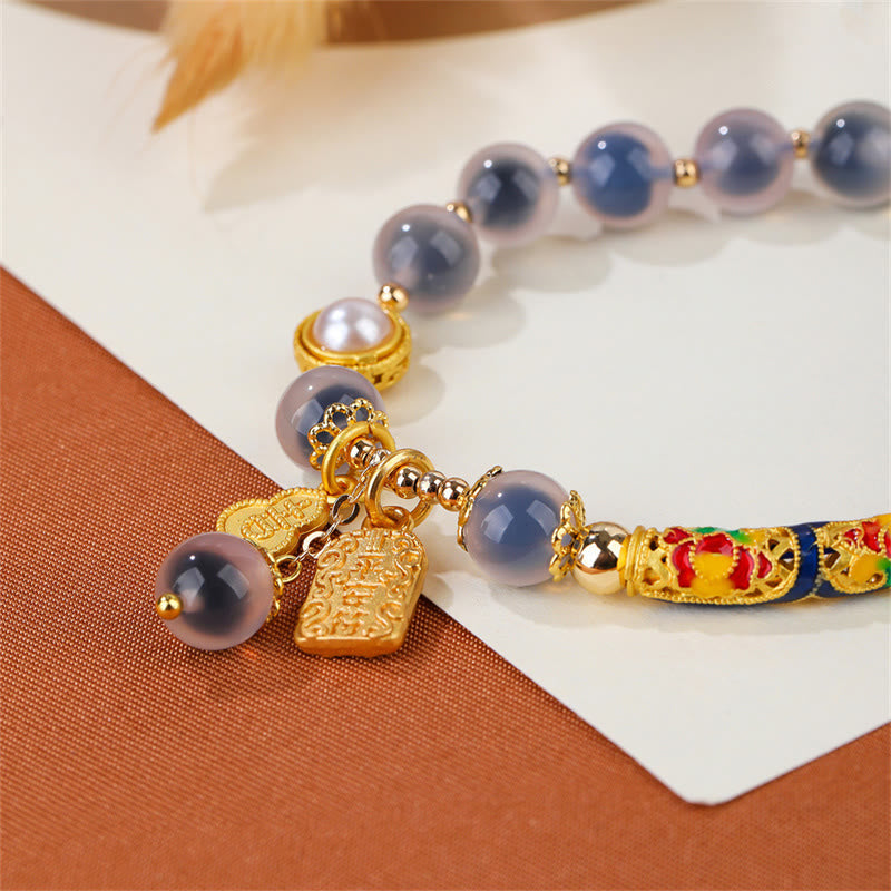 Armband Achat – Stärke Energie mit goldenen Elementen elegant gestylt