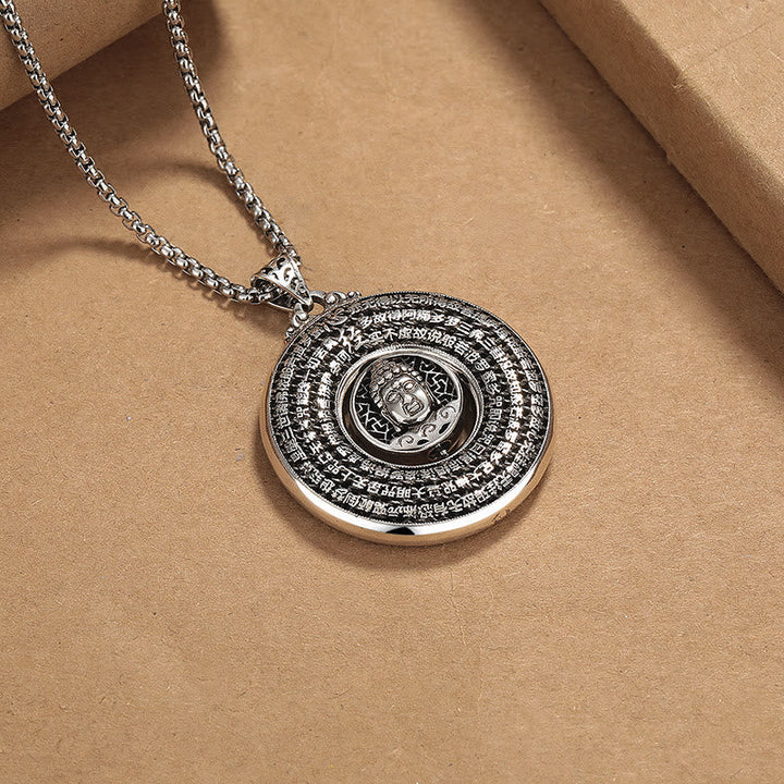 Anhänger Kette Buddha Meditation Silber