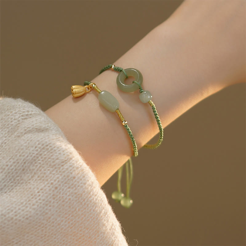Armband Jade Lotus – Glück & Frieden