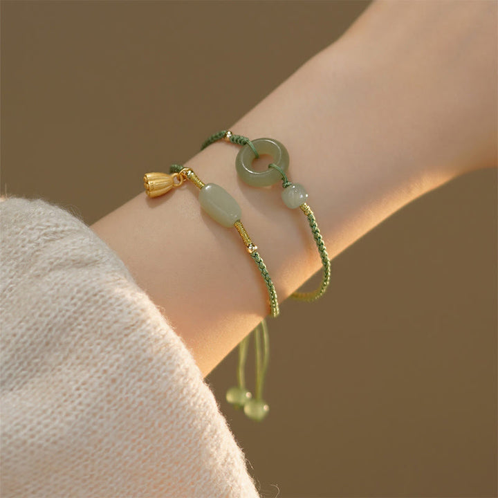 Armband Jade Lotus – Glück & Frieden
