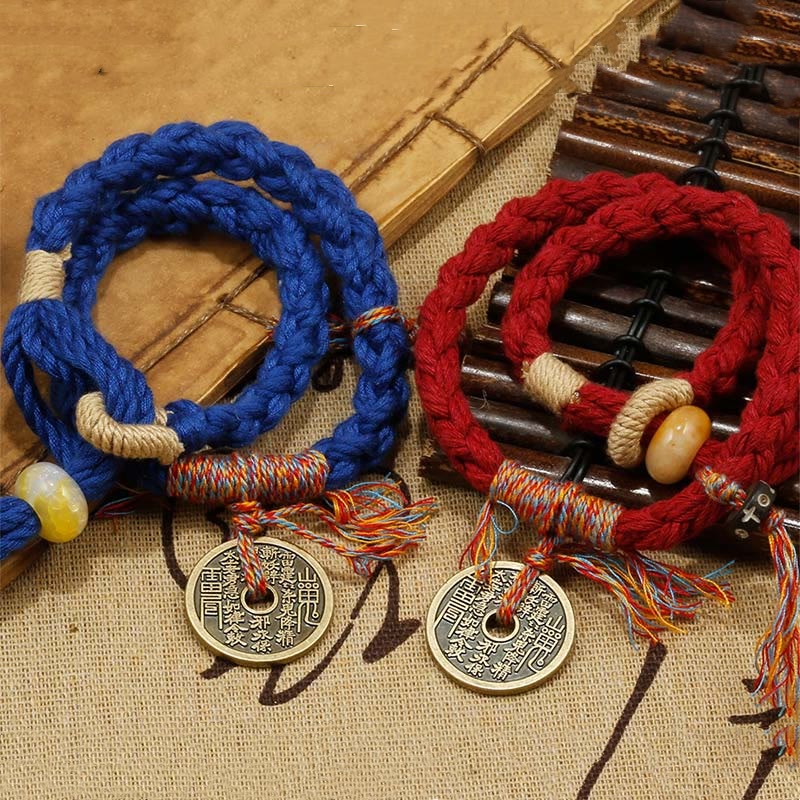 Rotes und blaues Armband Berg Ghosts Spend Money mit Münzen.